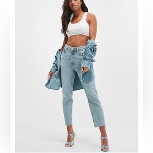GUESS Eco Slim Mom Jeans distressed High waist jeans light wash jeans sold out